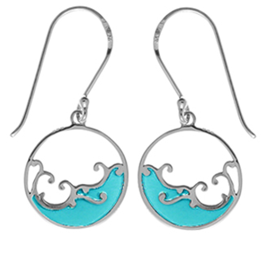 Boma, Sterling Silver, Earring, Wave